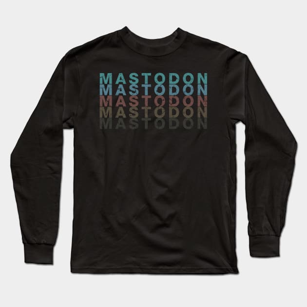 Graphic Mastodon  Lovely Name Flowers Retro Classic Styles Long Sleeve T-Shirt by Gorilla Animal